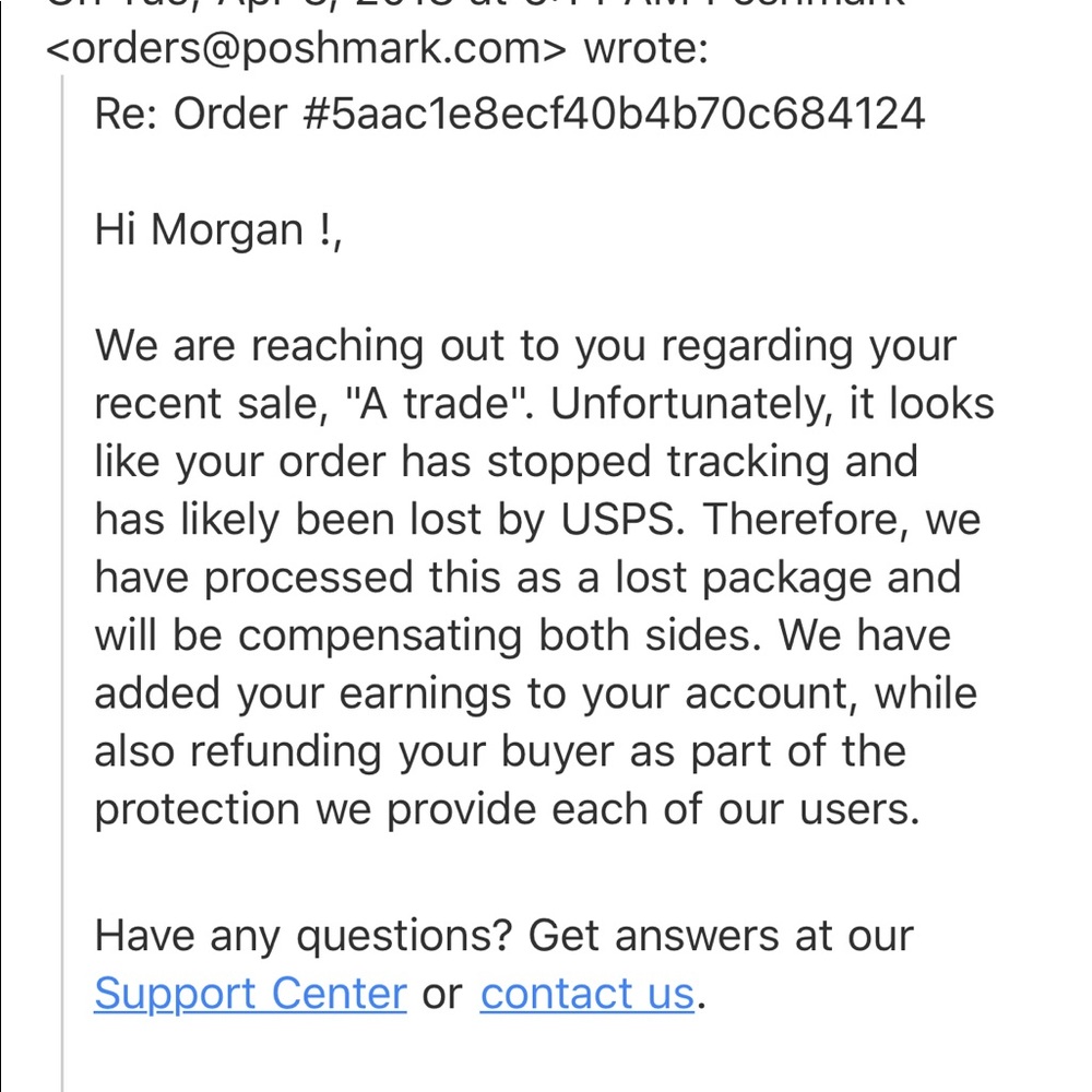 Tiffany lost at ups